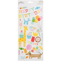 Happy Hooray Birthday Wishes Accent Stickers