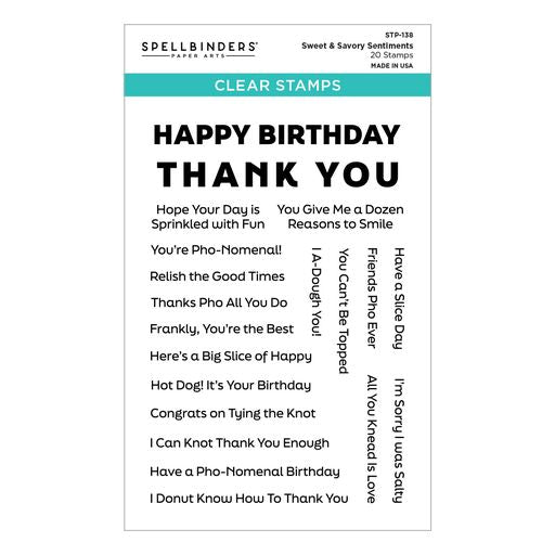 Sweet & Savory Sentiments Clear Stamps