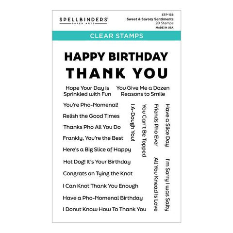 Sweet & Savory Sentiments Clear Stamps