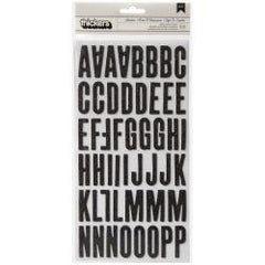 Thickers - Shoe Box-Black Glitter Chipboard Alphabet